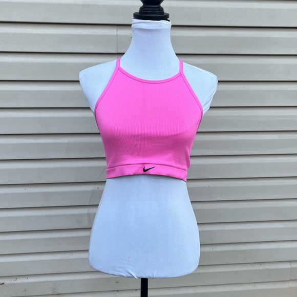 NWT Nike Pink Indy Seamless Ribbed Light-Support Non-Padded Sports Bra - Picture 9 of 15